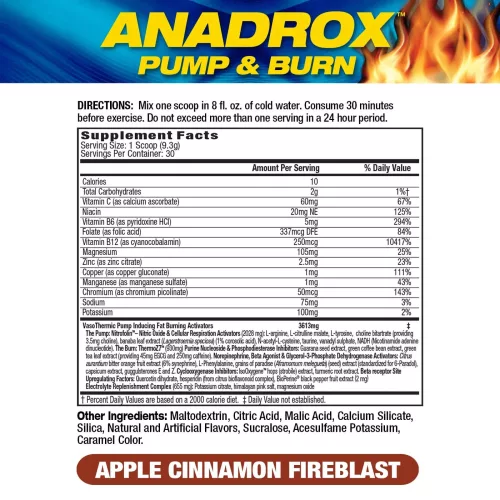 MHP Anadrox 2-in-1 Pre-Workout - Edzés Előtti Energizáló és Zsírégető 279 g