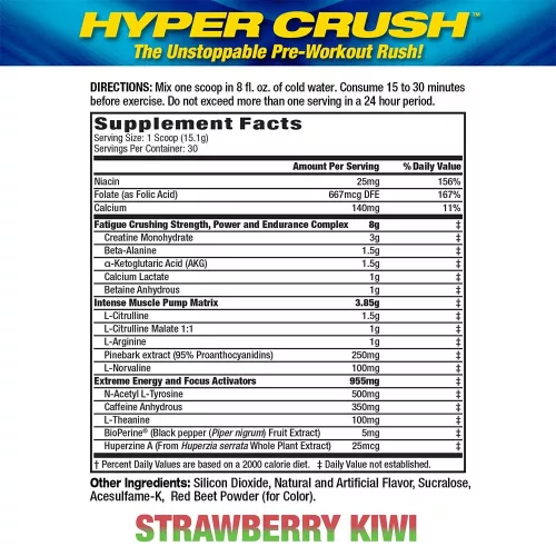 MHP Hyper Crush - Edzés Előtti Teljesítményfokozó 460 g