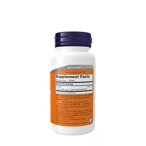 Now Foods L-Lizin 500 mg 100 Tabletta