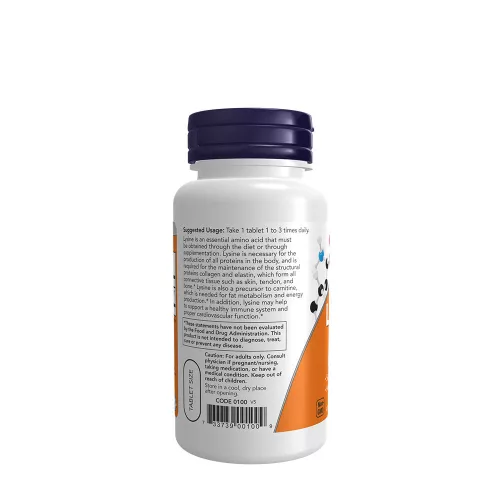 Now Foods L-Lizin 500 mg 100 Tabletta