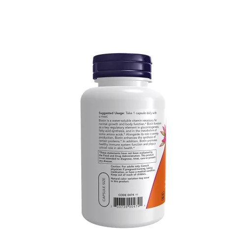 Now Foods Biotin 5000 mcg 120 Veg Kapszula
