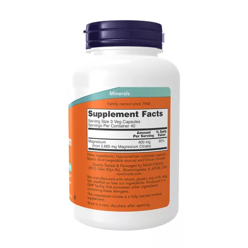 Now Foods Magnézium Citrát kapszula - Magnesium Citrate 120 Kapszula