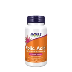   Now Foods Folsav 800mcg + 25mcg B-vitamin - Folic Acid with B-12 250 Tabletta
