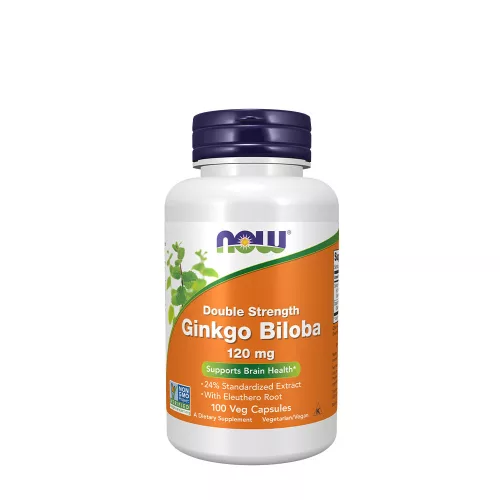 Now Foods Ginkgo Biloba, Double Strength 120 mg - Erős Páfrányfenyő kivonat 100 Kapszula