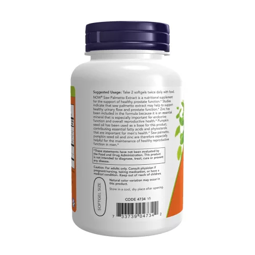 Now Foods Saw Palmetto Extract - Fűrészpálma Kivonat 80 mg 90 Lágykapszula