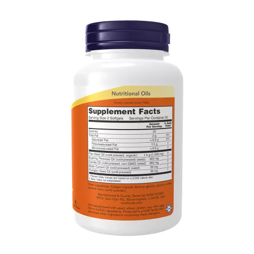 Now Foods Omega 3-6-9 1000 mg 100 Lágykapszula