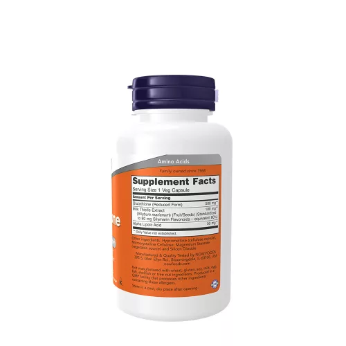 Now Foods Glutathione 500 mg - Glutation 60 Veg Kapszula