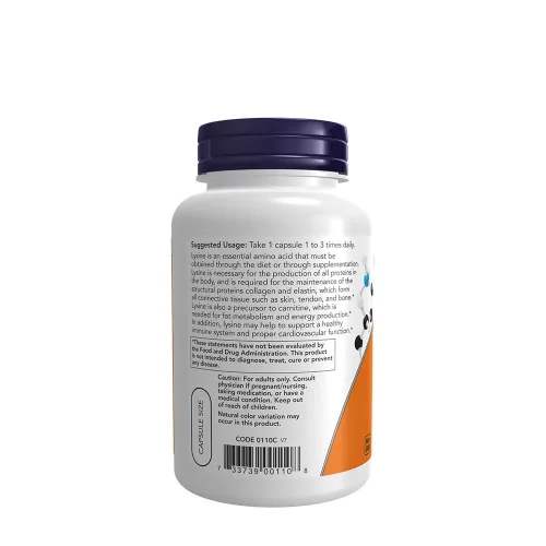 Now Foods L-Lizin 500 mg 100 Veg Kapszula