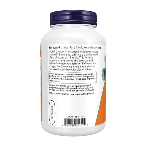 Now Foods Kalcium és Magnézium 240 Lágykapszula