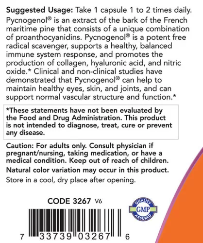 Now Foods Pycnogenol 100 mg 60 Veg Kapszula