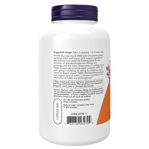 Now Foods Glükózamin és MSM Ízületvédő 180 Veg Kapszula