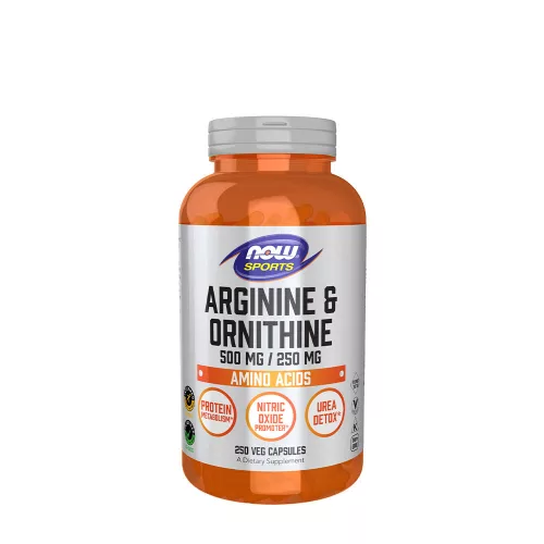 Now Foods Arginin & Ornitin (Arginine & Ornithine) 500/250 mg - Aminosav keverék 250 Kapszula