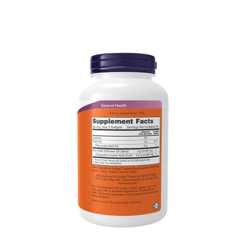 Now Foods CLA (Konjugált Linolsav) 800 mg 180 Lágykapszula