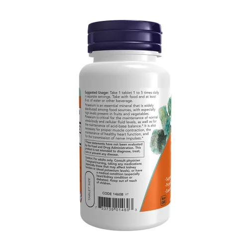 Now Foods Kálium-glükonát 99 mg tabletta - Potassium Gluconate 99 mg 100 Tabletta