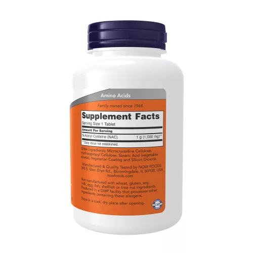 Now Foods NAC - Acetyl-Cysteine 1000 mg 120 Tabletta