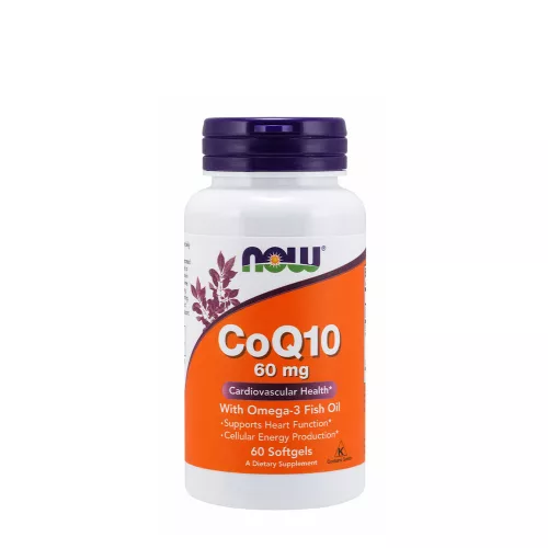 Now Foods Coq10 60 mg With Omega 3 Fish Oil - Q10 Koenzim Omega-3 Halolajjal 60 Lágykapszula