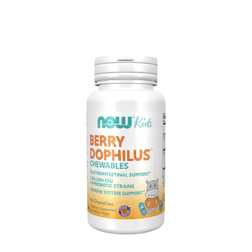 Now Foods BerryDophilus™ - Probiotikum rágótabletta Gyermekeknek 60 Tabletta