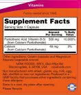 Now Foods Pantoténsav (Pantothenic Acid) 500 mg 250 Veg Kapszula