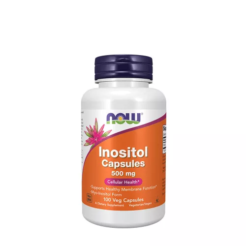Now Foods Inozitol (Inositol) 500 mg kapszula - Egészséges Sejtműködés 100 Kapszula