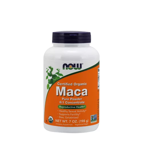 Now Foods Tiszta Maca por (Organikus) - Maca Pure Powder, Organic 198 g
