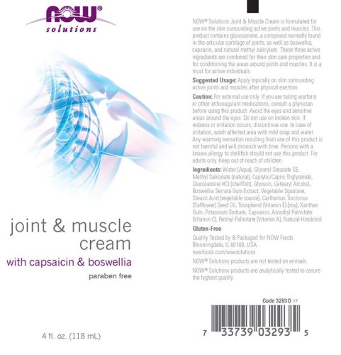 Now Foods Ízület- és Izomvédő Krém - Joint & Muscle Cream 118 ml