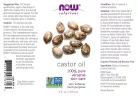 Now Foods Castor Oil, Organic - Természetes Ricinusolaj 118 ml