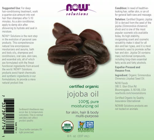 Now Foods Természetes Jojoba Olaj 237 ml