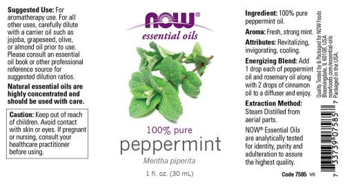 Now Foods Essential Oils - Borsmenta Olaj 30 ml