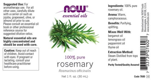 Now Foods Essential Oils - Rozmaringolaj 30 ml