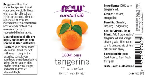 Now Foods Essential Oils - Tangerinolaj 30 ml