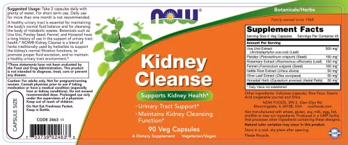 Now Foods Kidney Cleanse - Vesetisztító 90 Veg Kapszula