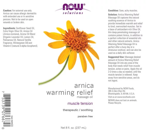 Now Foods Árnikás Masszázsolaj - Arnica Soothing Massage Oil 236 ml