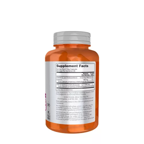 Now Foods HMB 500 mg - Béta-Hidroxi Béta-Metilbutirát 120 Veg Kapszula