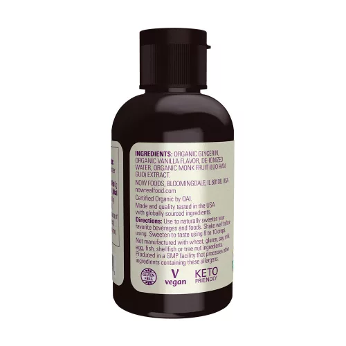 Now Foods Organikus Monk Fruit Édesítőszer - Organic Liquid Monk Fruit 53 ml