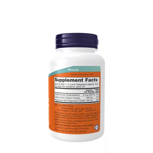 Now Foods Kalcium és Magnézium por - Calcium & Magnesium Powder 227 g