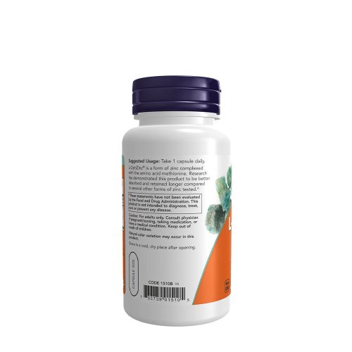 Now Foods Cink kapszula - L-OptiZinc 30 mg 100 Veg Kapszula