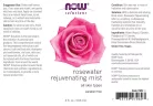 Now Foods Rózsavizes Hidratáló spray - Rosewater Rejuvenating Mist 118 ml