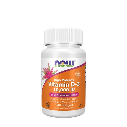 Now Foods D-vitamin 10000 NE 240 Lágykapszula