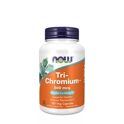 Now Foods Tri-Chromium™ with Cinnamon – Króm 500 mcg  Fahéj kivonattal 180 Veg Kapszula