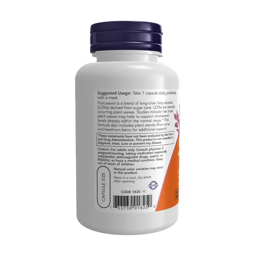 Now Foods Policosanol, Extra Strength 40 mg - Extra Erős Polikozanol 90 Veg Kapszula