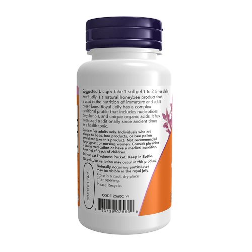 Now Foods Royal Jelly 1000 mg - Méhpempő 60 Lágykapszula