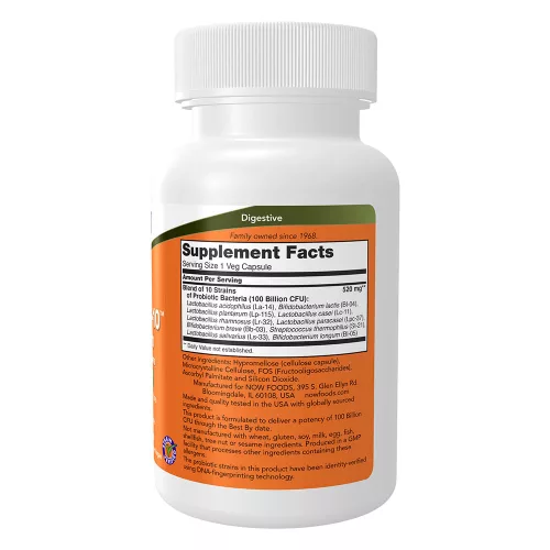 Now Foods Probiotic-10 100 Billion - Probiotikum (100 milliárd) 60 Veg Kapszula