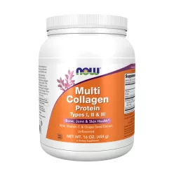   Now Foods Multi Collagen Protein Types I, II & III Powder - Kollagén Komplex 454 g