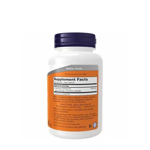 Now Foods L-Karnitin 500 mg 180 Kapszula