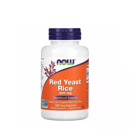 Now Foods Vörös Rizs Élesztő 600 mg kapszula - Red Yeast Rice 600 mg 120 Kapszula