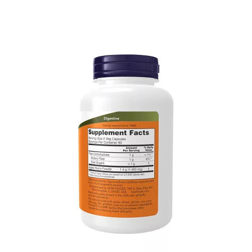 Now Foods Apple Pectin 700 mg - Alma Pektin 120 Veg Kapszula