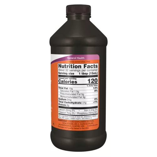 Now Foods Sunflower Liquid Lecithin 473 ml