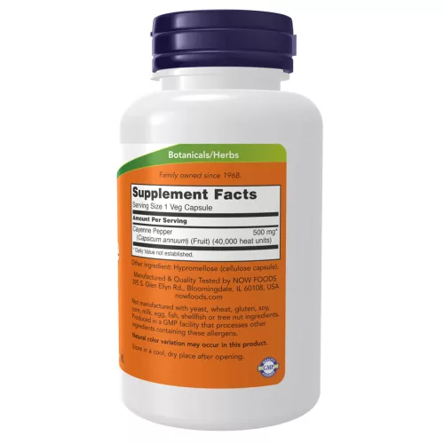 Now Foods Cayenne 500 mg 100 Veg Kapszula
