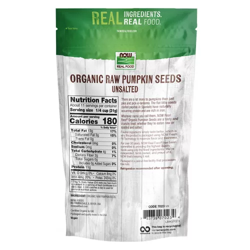 Now Foods Organic Pumpkin Seeds 340 g