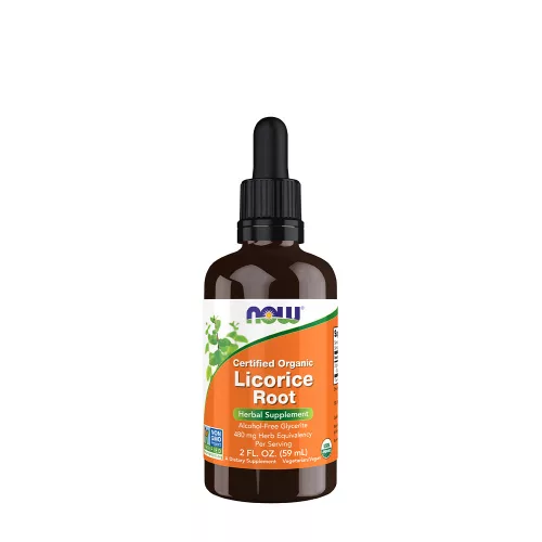 Now Foods Organikus Édesgyökér Glicerit 59 ml